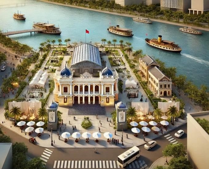 守添电影公园透视效果图。（图：AI生成）