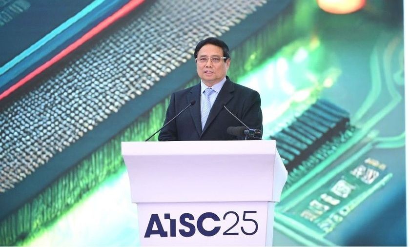 政府总理范明政在论坛上致辞。（图：清河）