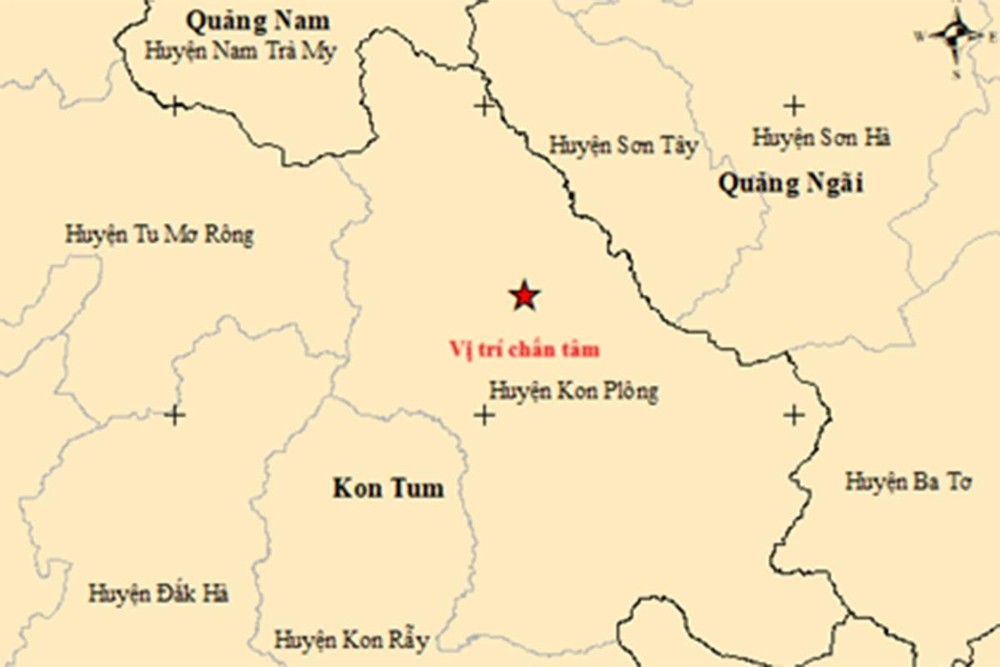 图中星号表示震中位置。（图：地球物理院）