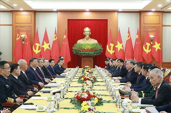 苏林总书记与习近平总书记、国家主席举行会谈