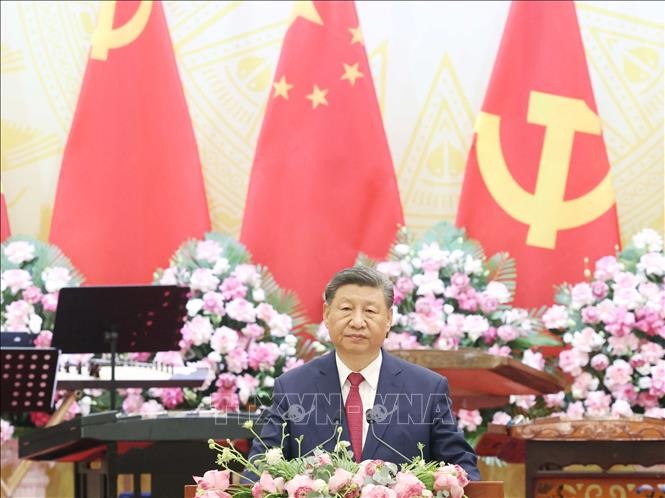 中共中央总书记、中国国家主席习近平发表。（图：越通社）