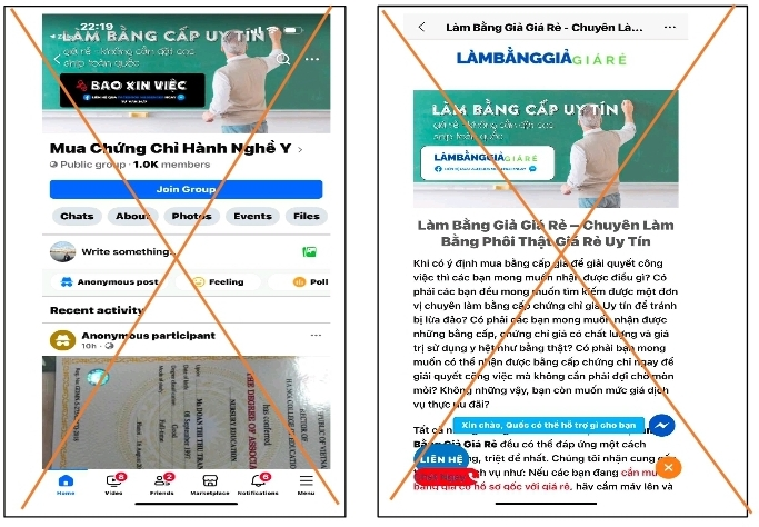在网上发布伪造医疗执业执照的广告劳务。（图：SYT）