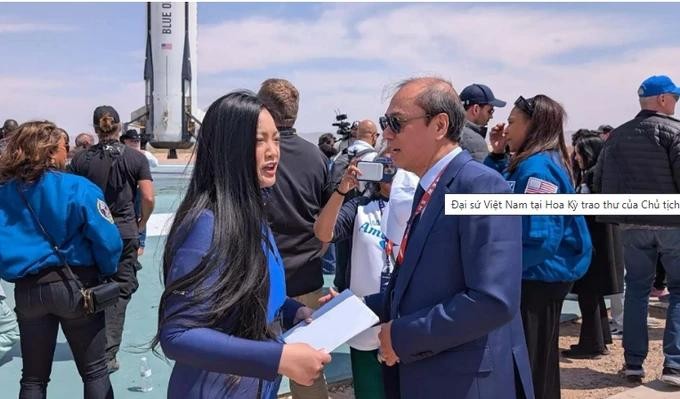 越南国家主席梁强致信祝贺首位进入太空越裔女性