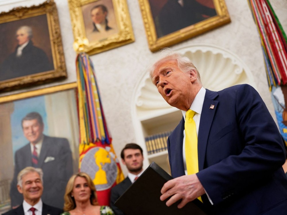 特朗普在白宫向记者表示，不期望在特定日数内实现停火，但他希望迅速实现停火。（图：路透社）