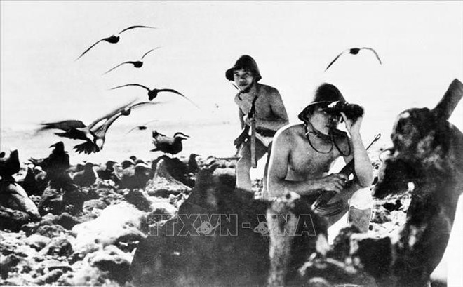 126旅海军特工部队于1975年4月28日解放长沙群岛的生存岛。（图：越通社）