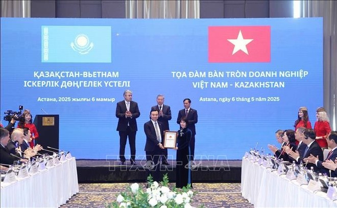 苏林总书记见证了越南财政部向越捷航空公司（Vietjet Air）旗下成员公司 Aviation Holdings 颁发对外投资许可证。（图：越通社）