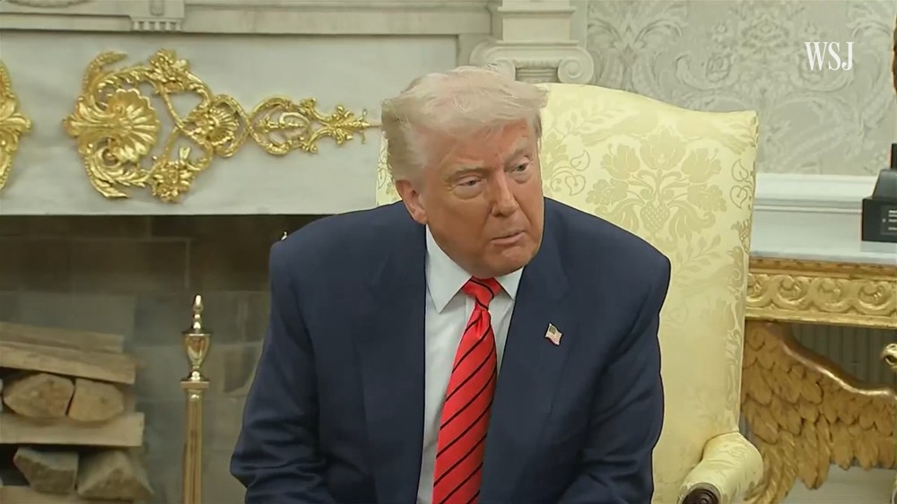 美国总统特朗普当地时间6日表示，胡塞武装已经宣布他们不会再袭击并炸毁船只，美国会尊重他们的承诺，相信他们所说的话。（图：WSJ 视频截图）