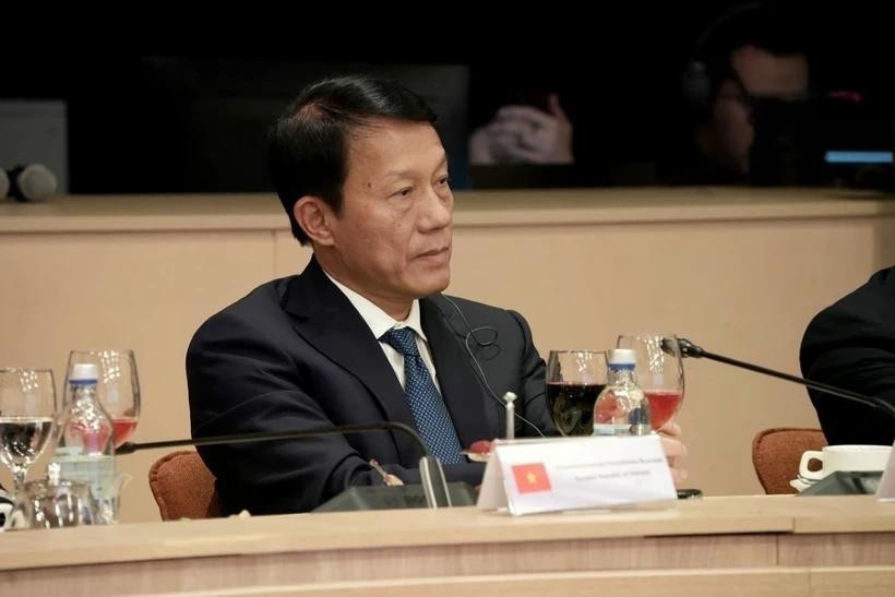 公安部部长梁三光出席安全事务高级代表国际会议。(图:越通社) 公安部部长梁三光出席安全事务高级代表国际会议。(图:越通社)