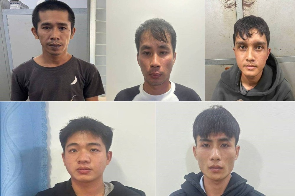 被抓获的盗窃团伙。(图:越通社)