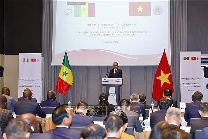 国会主席陈青敏在座谈会上发表讲话。(图:越通社) qt.jpg