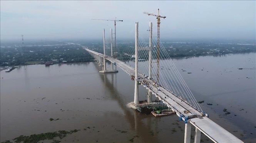 迪庙二桥投建项目一隅。(图:VNExpress)