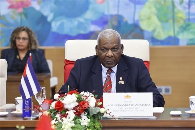 古巴全国人民政权代表大会主席兼国务委员会主席埃斯特万·拉索·埃尔南德斯。（图：越通社）