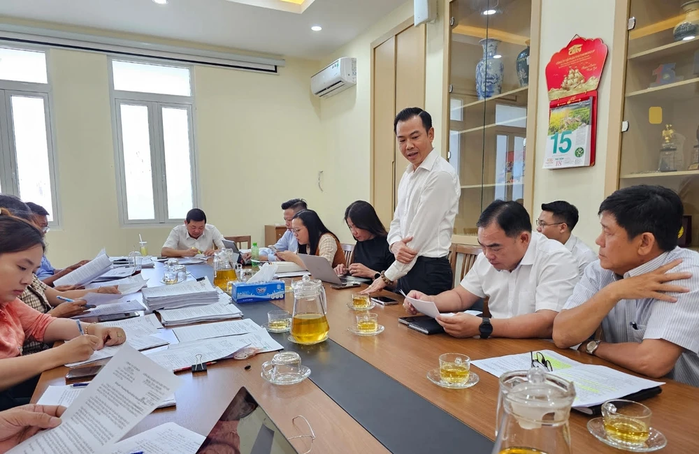 Tổng giám đốc CTCP Phú Gia Trần Trung Thịnh phát biểu tại buổi làm việc. Ảnh: Đỗ Trà Giang Mr THịnh Phú Gia.jpg