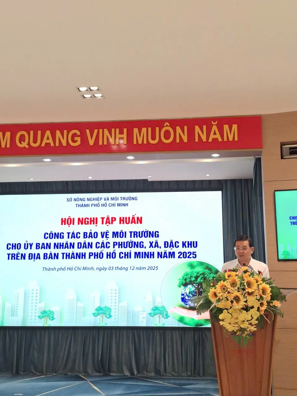 Giám đốc Sở NN-MT Nguyễn Toàn Thắng phát biểu khai mạc hội nghị tập huấn