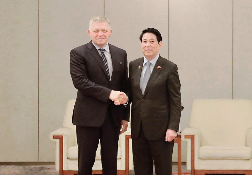 越南国家主席梁强会见斯洛伐克总理罗贝尔特·菲佐。