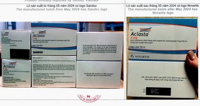 疑是假药的Aclasta产品。