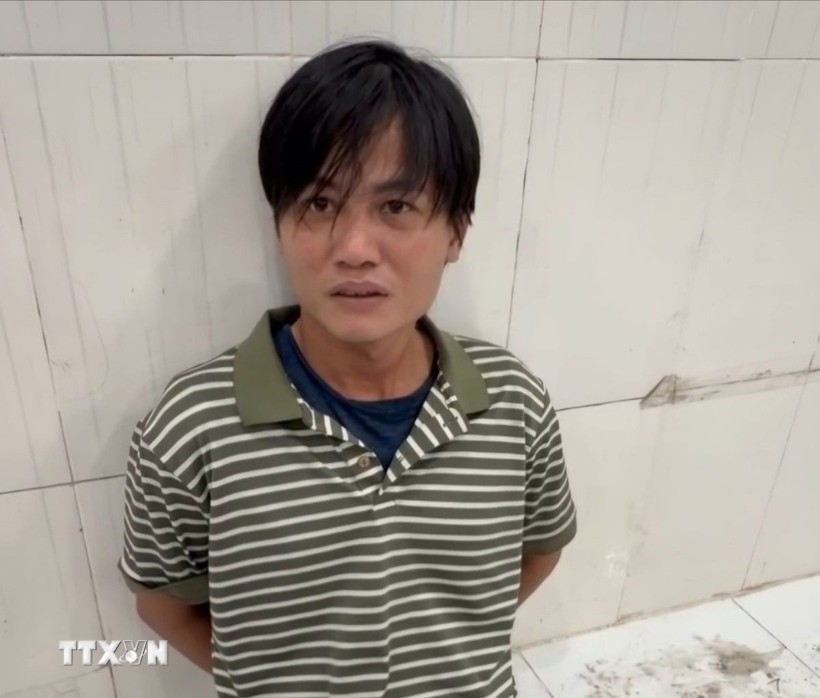  嫌犯陈明新在公安机关。