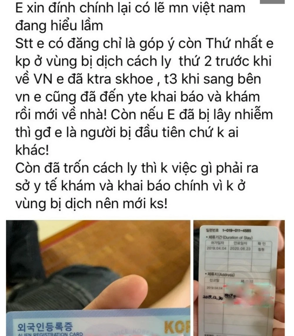 Chủ tài khoản "Nhật Ly" sau đó đã phải đăng thông tin đính chính lên Facebook cá nhân của mình