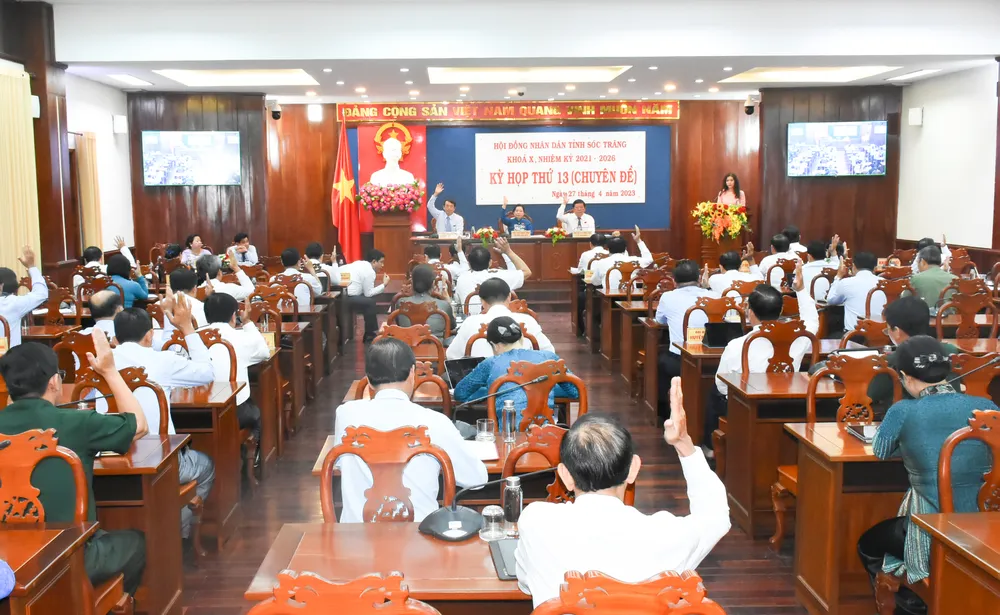 Các đại biểu HĐND tỉnh Sóc Trăng thông qua Quy hoạch tỉnh Sóc Trăng thời kỳ 2021-2030, tầm nhìn đến năm 2050