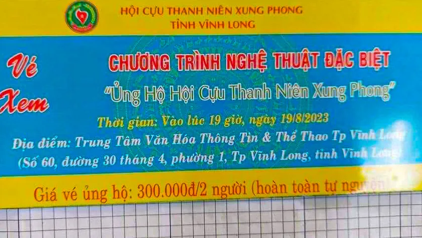 Đơn vị tổ chức chương trình vận động bán vé 300.000 đồng