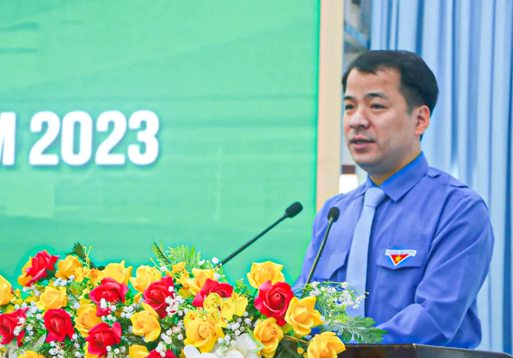 Đồng chí Ngô Văn Cương, Bí thư Trung ương Đoàn phát biểu tại lễ khai mạc Đồng chí Ngô Văn Cương, Bí thư Trung ương Đoàn phát biểu tại lễ khai mạc