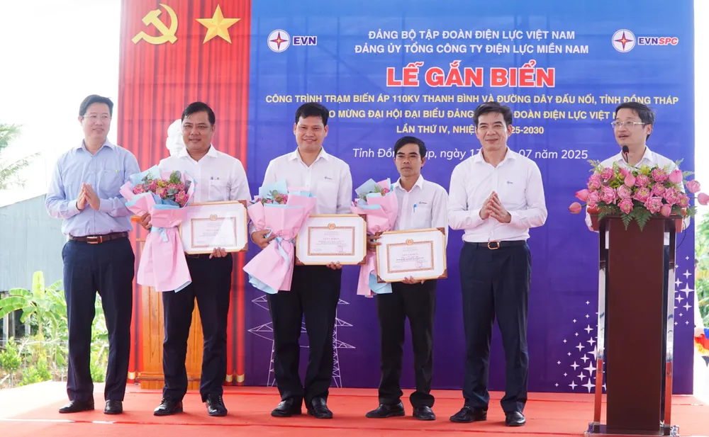 Khen thưởng các cá nhân, tập thể có nhiều nỗ lực triển khai TBA 110kV Thanh Bình và đường dây đấu nối DSC06663.jpg
