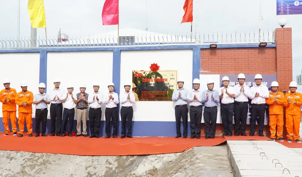 Các đại biểu gắn biển công trình TBA 110kV Thanh Bình và đường dây đấu nối DSC06721.jpg