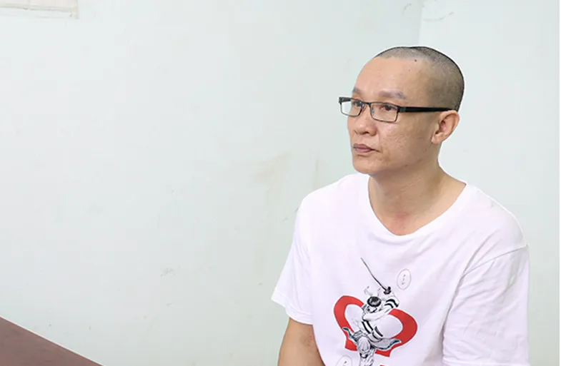 Bị can Vũ Văn Nam tại cơ quan công an A bị can Nam.jpg