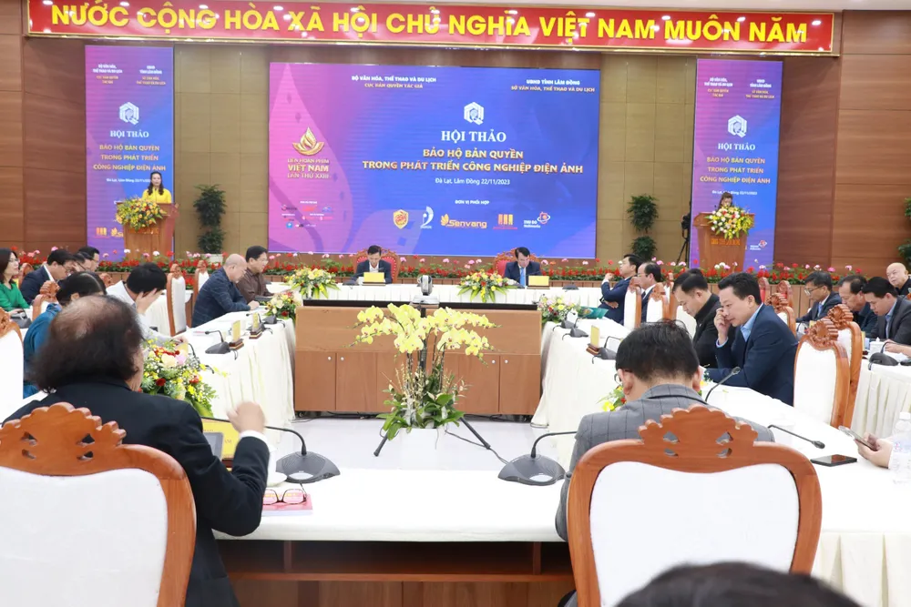 Toàn cảnh hội thảo về vấn đề bản quyền sáng 22-11