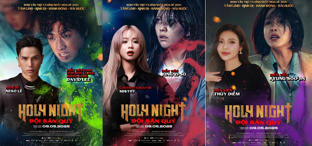 Neko Lê, Misthy, Thúy Diễm cũng tham gia lồng tiếng cho bộ phim. Ảnh: KHANG MEDIA doi san quy long tieng.jpg