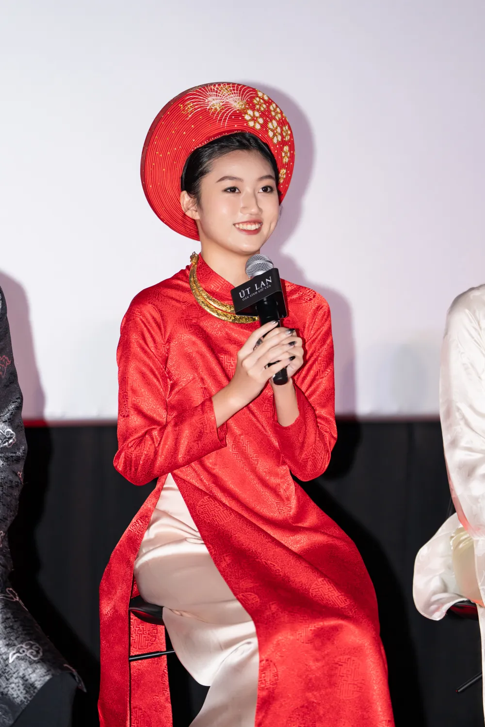 Mai Cat Vi is excited to be a bride on screen for the first time. Photo: Trung Dung mai cat vi 2.jpg