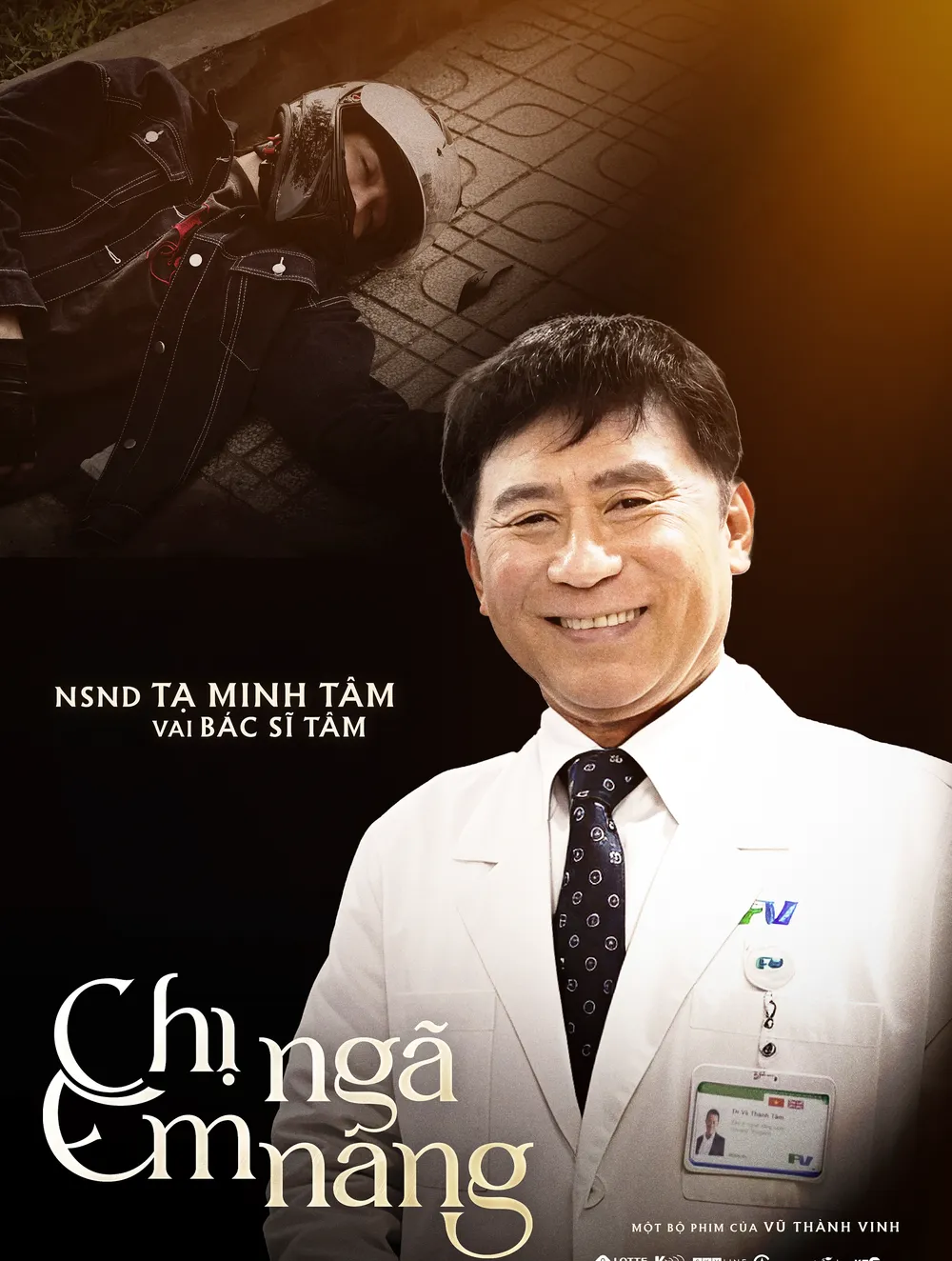 Tạo hình nhân vật bác sĩ của NSND Tạ Minh Tâm. Ảnh: ĐPCC chi nga em nang 1.png