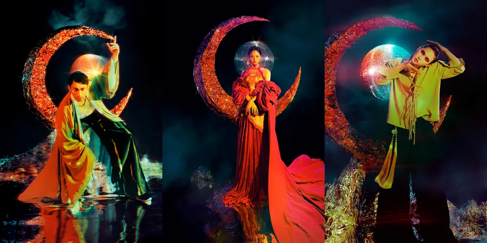 Ba diễn viên trẻ: Liên Bỉnh Phát, Miu Lê và Quỳnh Lý cũng góp mặt trong phim. Ảnh: ĐPCC dai tiec trang mau.jpg