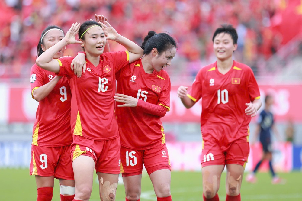 越南球员庆祝进球（图源：互联网）