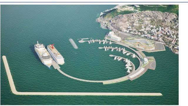 咨询单位提供的头顿国际客运港口设计图之一。