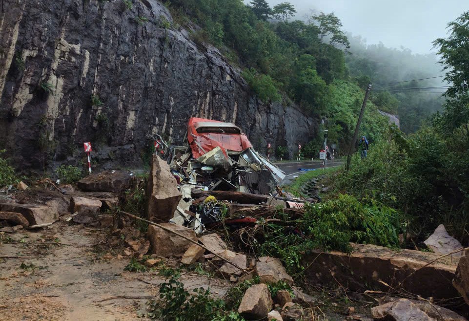 庆黎岭山体滑坡事故现场。图：P.T
