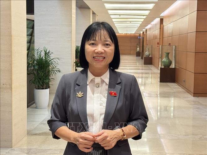 海防市代表团成员阮氏越娥。 图：越通社