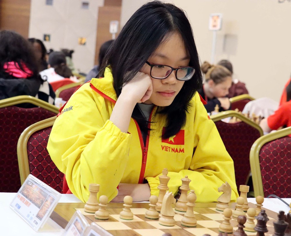 阮平薇（黄色）获得U17女子组金牌。图：国际棋联