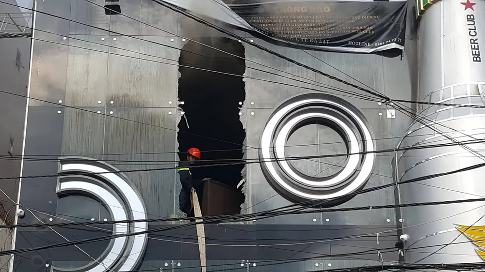 Cháy lớn tại beer club ở trung tâm Đà Lạt  ảnh 1 Cháy lớn tại beer club ở trung tâm Đà Lạt  ảnh 1