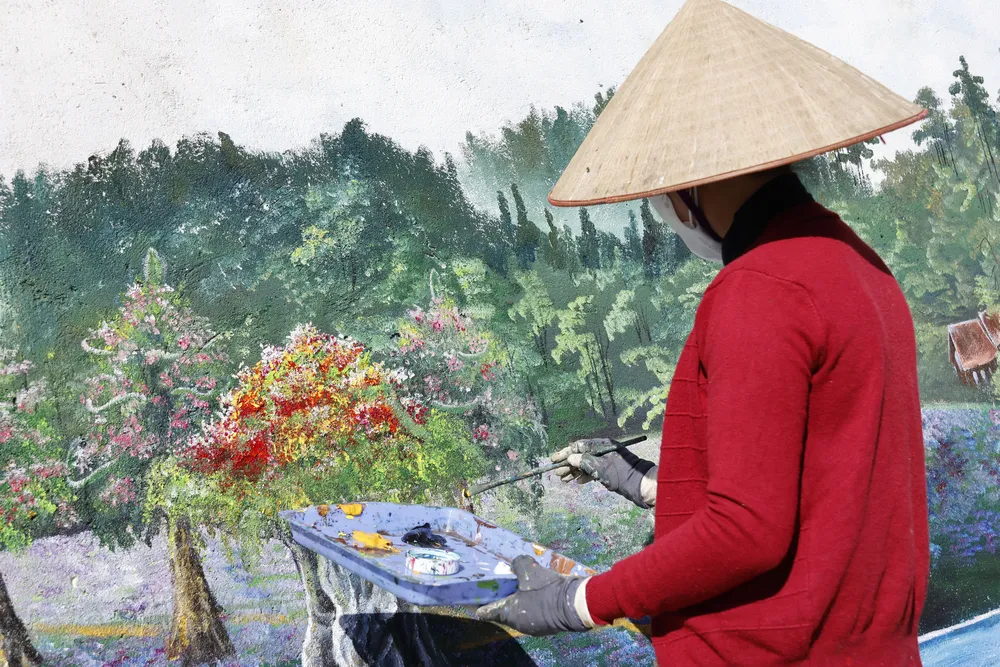 Loạt tranh trên bờ taluy tô điểm Đà Lạt ảnh 6 Loạt tranh trên bờ taluy tô điểm Đà Lạt ảnh 6