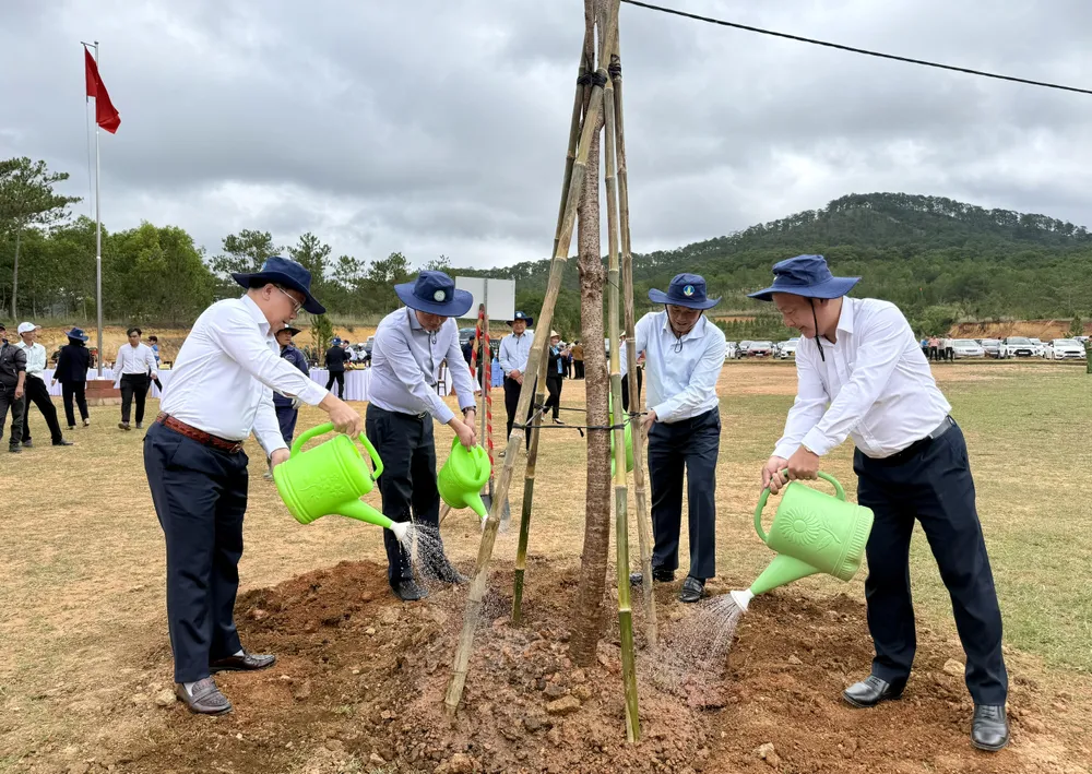 Lãnh đạo Bộ Nông nghiệp và Môi trường cùng lãnh đạo tỉnh Lâm Đồng tham gia trồng cây tại buổi lễ e6ff0d32e713524d0b02.jpg