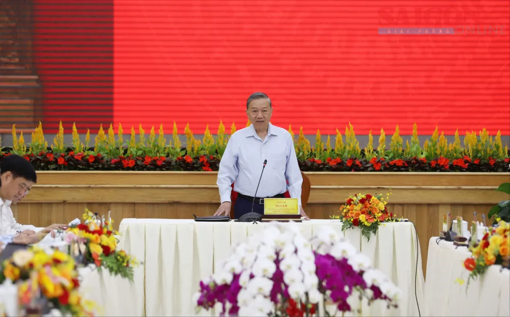 Tổng Bí thư Tô Lâm phát biểu chỉ đạo. Ảnh: ĐOÀN KIÊN 111.jpg