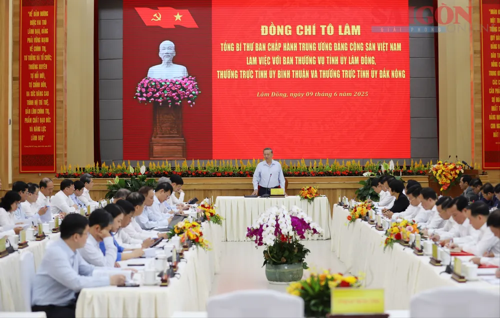Tổng Bí thư Tô Lâm phát biểu chỉ đạo. Ảnh: ĐOÀN KIÊN IMG_1133 copy.jpg