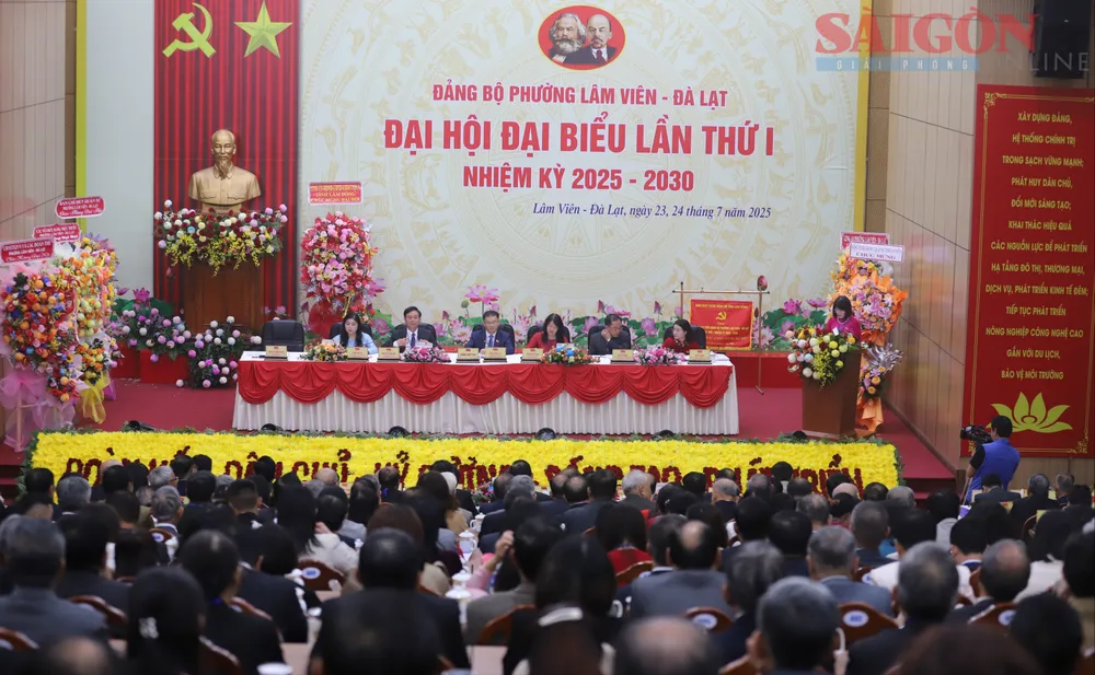 Quang cảnh Đại hội Đảng bộ phường Lâm Viên – Đà Lạt. Ảnh: ĐOÀN KIÊN IMG_2186.JPG