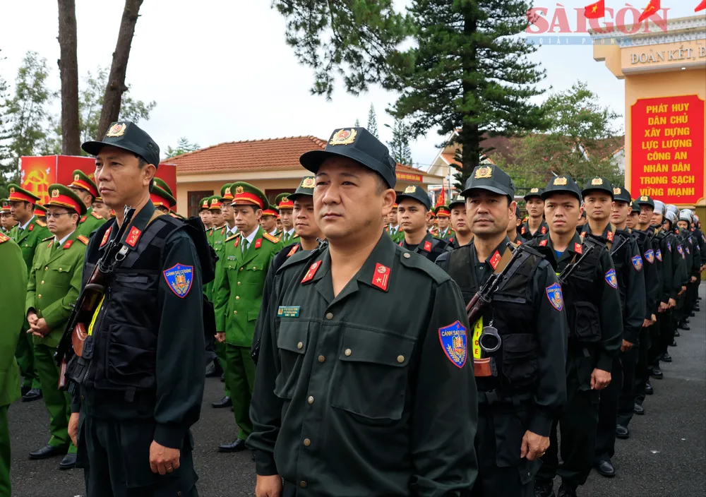 Các lực lượng tham gia lễ ra quân thực hiện đợt cao điểm tấn công, trấn áp tội phạm, đảm bảo an ninh trật tự _O9A5380.JPG