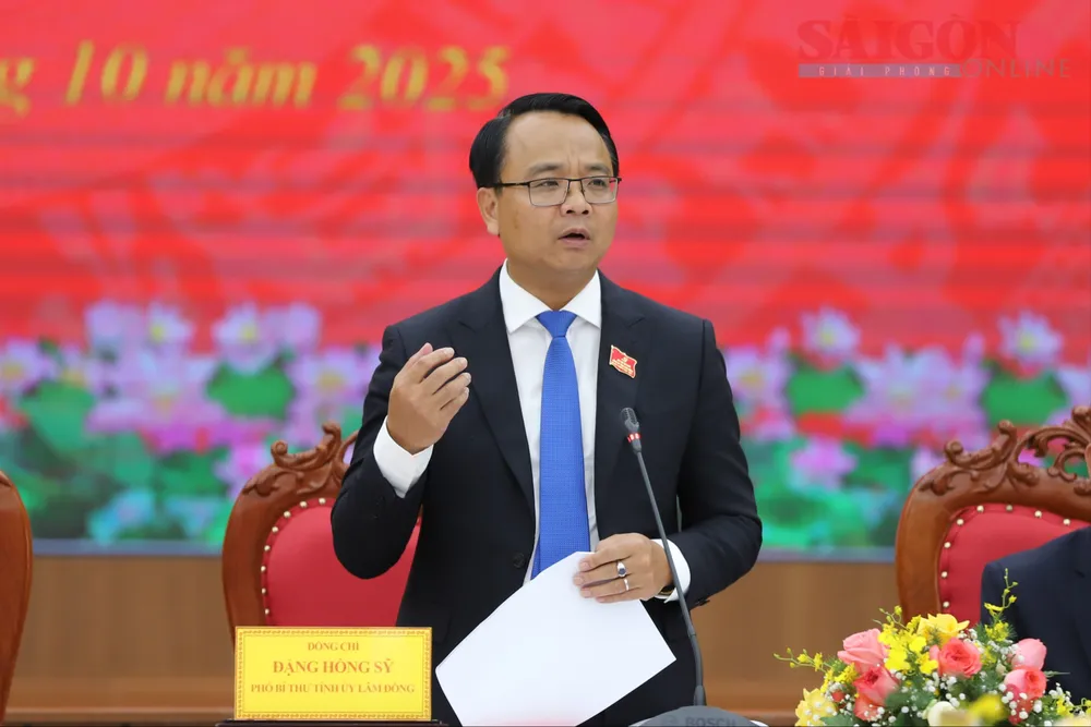 Phó Bí thư Thường trực Tỉnh ủy Lâm Đồng Đặng Hồng Sỹ. Ảnh: ĐOÀN KIÊN IMG_9610.JPG