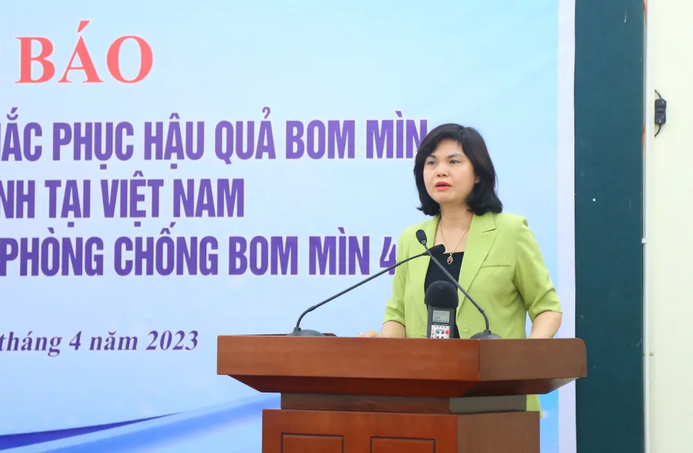 Phó cục trưởng Cục Bảo trợ xã hội (Bộ LĐTB-XH) Phạm Thị Hải Hà phát biểu Phó cục trưởng Cục Bảo trợ xã hội (Bộ LĐTB-XH) Phạm Thị Hải Hà phát biểu