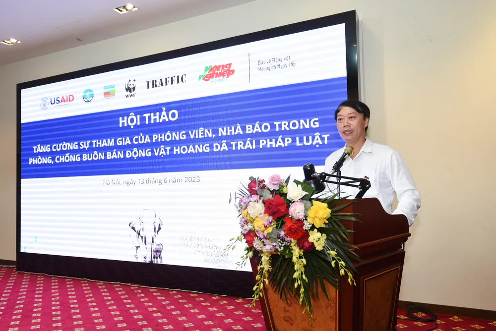Phó Tổng Biên tập Báo Nông nghiệp Việt Nam Lê Trọng Đảm phát biểu Phó Tổng Biên tập Báo Nông nghiệp Việt Nam Lê Trọng Đảm phát biểu