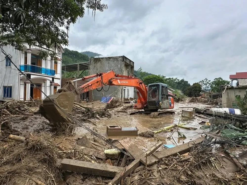 Thiệt hại về cơ sở hạ tầng do lũ quét ở huyện Ba Bể (tỉnh Bắc Kạn), ngày 18-5. Ảnh: CTV IMG_9068.jpeg
