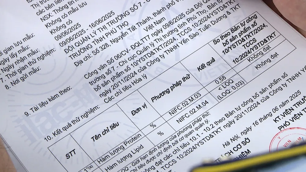 Test results. Photo: DMS IMG_9781.jpeg